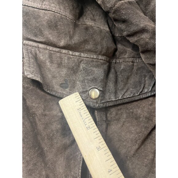 VTG Colebrook Leather Jacket Mens Large Brown Bomber Quilt Lined Coat 90s Y2K - Picture 11 of 16